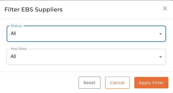 Supplier Filters